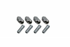CHROME NUT & STUD KIT 14mm TO 1/2in-20 / SET of 4