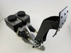 BILLET JAMAR SINGLE BRAKE PEDAL ASSEMBLY PEDAL ASSEMBLY with 3/4in & 7/8in LARGE MASTER CYL's. / BLACK PEDAL