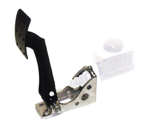 BILLET JAMAR SINGLE PEDAL ASSEMBLY / NO MASTER CYLINDERS / BLACK PEDALS