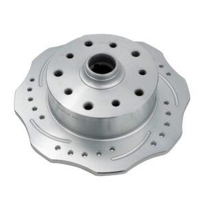 Part Number 01-22-3874-7: EMPI SCALLOPED BRAKE ROTORS / 5 X 130 / 5 X 4.75in / LEFT FRONT