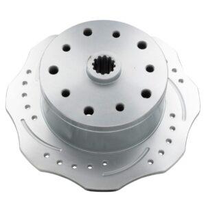 Part Number 01-22-3876-7: EMPI SCALLOPED BRAKE ROTORS / 5 X 130 / 5 X 4.75in / LEFT REAR