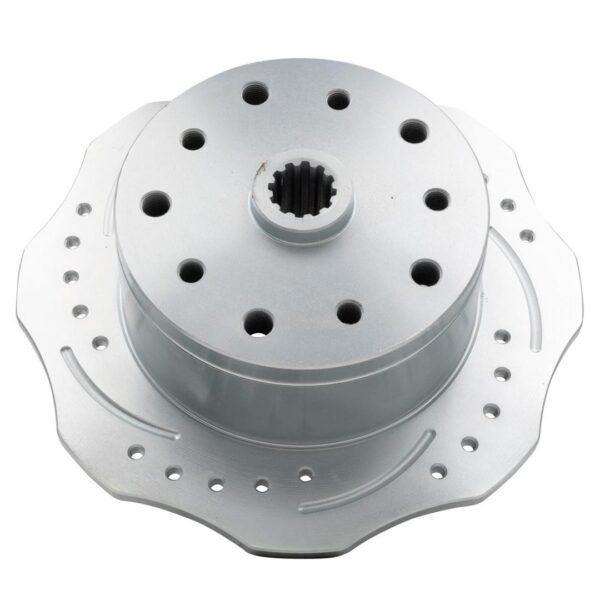 Part Number 01-22-3876-7: EMPI SCALLOPED BRAKE ROTORS / 5 X 130 / 5 X 4.75in / LEFT REAR