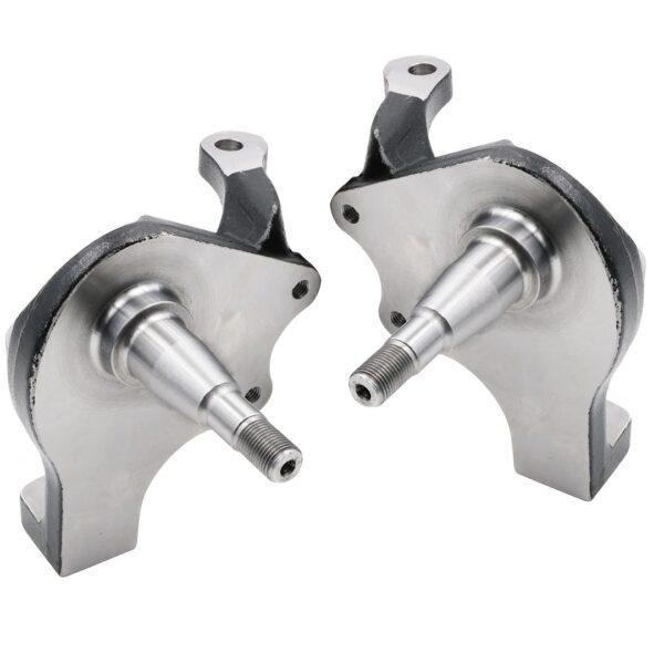 Part Number 01-22-3955-0: EMPI VW FORGED 2.5in DROP SPINDLE SET / BALL JOINT / DISC BRAKE / 2 PISTON CALIPER / TYPE-1 BEETLE 1966 THRU 1977