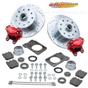 Part Number 01-22-6149-R: WILWOOD SUPER BEETLE DISC BRAKE CONVERSION KIT / 5 X 130 / 5 X 4.75in / RED