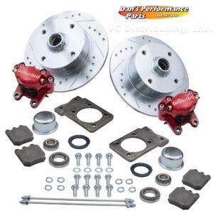 Part Number 01-22-6150-R: WILWOOD SUPER BEETLE DISC BRAKE CONVERSION KIT / 4 X 130 / RED