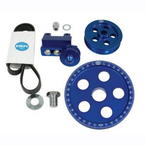 Part Number 01-18-1070-0: SERPENTINE ENGINE / ALT PULLEY KIT / BLUE ANODIZED
