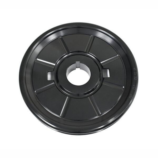 Part Number 01-18-1063-0: EMPI ALUMINUM CRANKSHAFT PULLEY / STANDARD SIZE / STOCK DESIGN / BLACK
