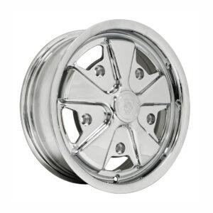 Part Number 01-10-1111-0: 911 STYLE ALLOY CHROME WHEEL / 15 X 5.5 / 5 X 205 / 4in BS