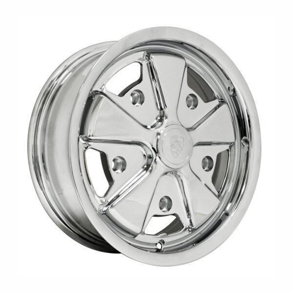 Part Number 01-10-1111-0: 911 STYLE ALLOY CHROME WHEEL / 15 X 5.5 / 5 X 205 / 4in BS