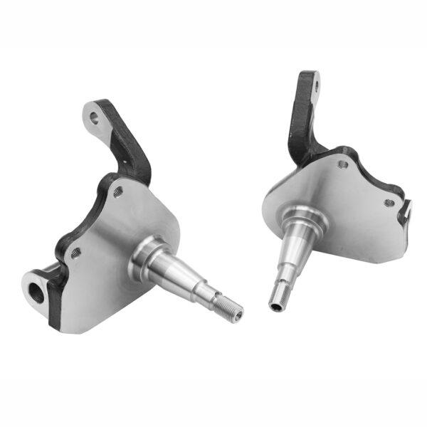 Part Number 01-22-3845-0: EMPI VW FORGED 2.5in DROP SPINDLE SET / KING & LINK PIN / DISC BRAKE / 2 PISTON CALIPER / TYPE-1 BUG 1949 THRU 1965