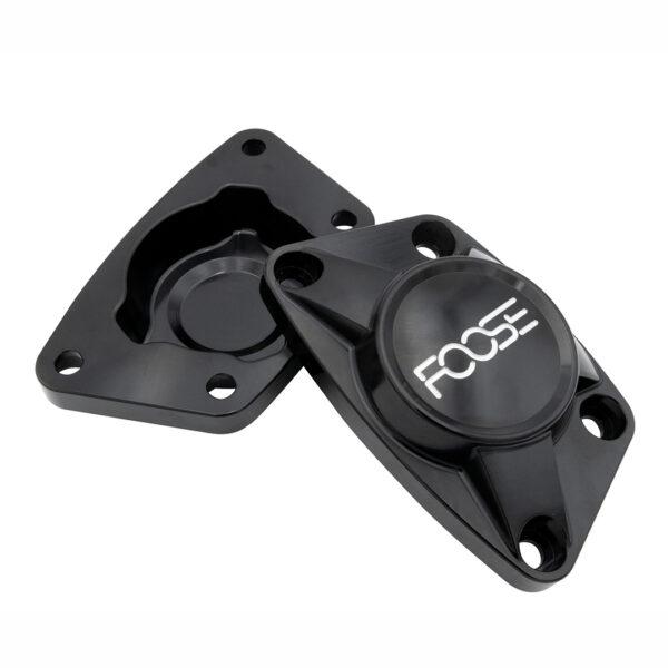 Part Number 01-17-8898-0: EMPI X FOOSE BILLET SPRING PLATE CAP / BLACK ANODIZED FINISH / PAIR