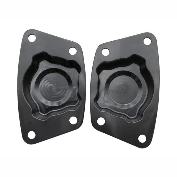 Part Number 01-17-8898-0: EMPI X FOOSE BILLET SPRING PLATE CAP / BLACK ANODIZED FINISH / PAIR