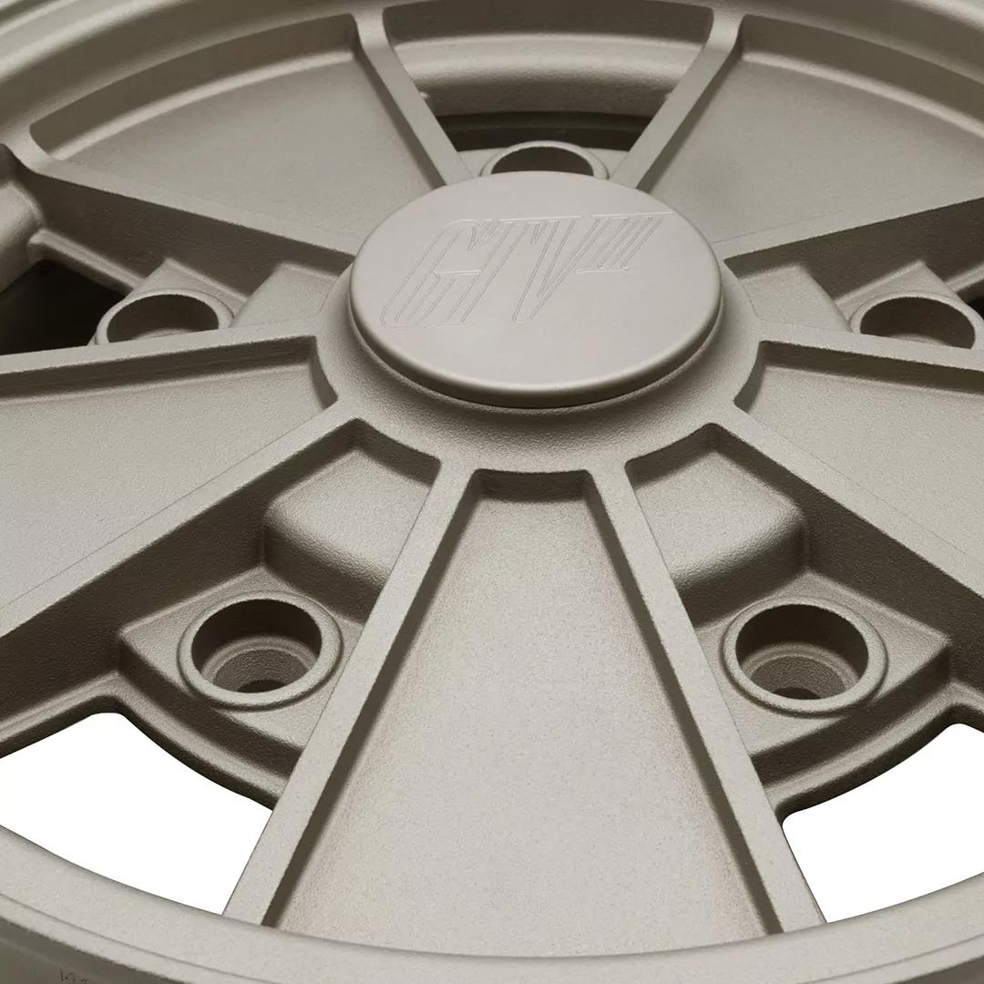 Part Number 01-10-1125-0: GTV II CLASSIC MAG STYLE WHEEL / 15 X 6.5 / +12mm OFFSET / 4.25in BS