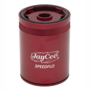 Part Number 01-JC-2307-0: JAYCEE BILLET SPEEDFLO OIL FILTER / RED