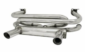 EMPI 3761 : STAINLESS STEEL 2-TIP EXHAUST / TYPE-1 & GHIA 1300-1600CC 1966-73