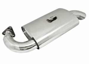 EMPI 3765 : STAINLESS STEEL PHAT BOY MUFFLER FOR P/N 3767 EXTRACTOR