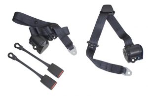 EMPI 3851 : 3 POINT RETRACTABLE SEATBELT/BLACK/PR. 