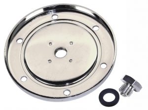 EMPI 8964 : CHROME OIL PLATE WITH PLUG 