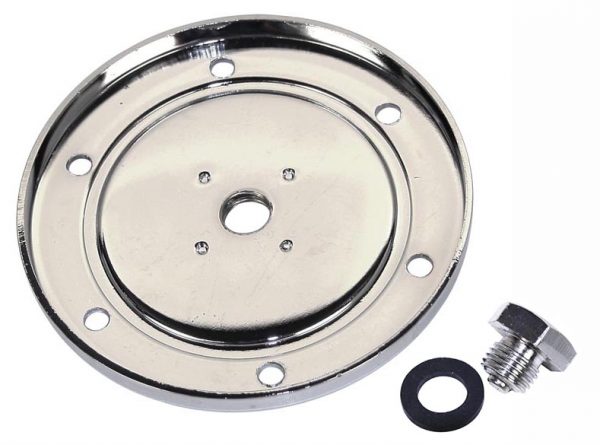 EMPI 8964 : CHROME OIL PLATE WITH PLUG