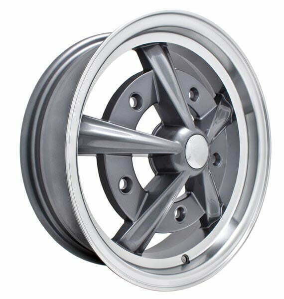 EMPI 10-1090 : RAIDER ANTHRICITE WITH POLISHED LIP WHEEL 17X7 / 5X205