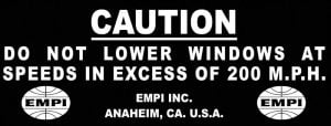 EMPI 9802 : DECAL / EMPI 120 MPH / EACH