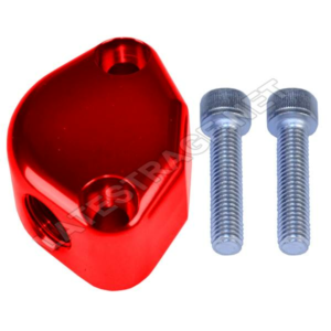 LATEST RAGE 127014R: BILLET VW FUEL PUMP BLOCK OFF WITH 3/8in VENT / RED