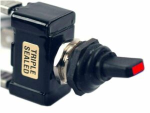 K-FOUR SWITCHES Part Number: 13-140 : SEALED SWITCH /RED LED TIP/ SINGLE POLE-12V- ON-OFF/ 20AMP