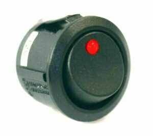 K-FOUR SWITCHES Part Number: 14-231 : ROCKER SWITCH/ LIGHTED/ SINGLE POLE-12V-OFF-ON-20AMP LED RED DOT