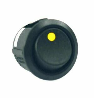 K-FOUR SWITCHES Part Number: 14-233 : ROCKER SWITCH/ LIGHTED/ SINGLE POLE-12V-OFF-ON-20AMP LED AMBER DOT