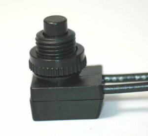 K-FOUR SWITCHES Part Number: 15-102 : SWITCH/ MINI PUSH MOM-ON/ 12V-OFF-ON-5AMP