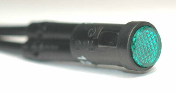 K-FOUR SWITCHES Part Number: 17-215 : 12V SNAP-IN INDICATOR LIGHT-5/16 in / BLACK BEZEL / GREEN