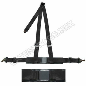 LATEST RAGE 223BK: 3 POINT SEAT BELT / CHROME BUCKLE / BLACK