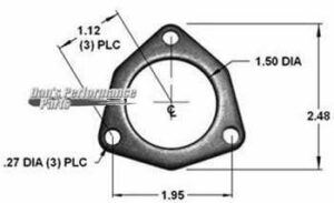 LATEST RAGE 703141: FLANGE 1 1/2in TUBE / 3 BOLT / EACH