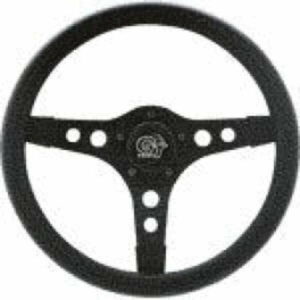 EMPI 79-4030 : 13in SPORT STEERING WHEEL/BLACK SPOKE/3.5in DISH 