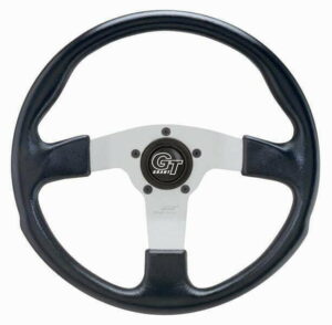 EMPI 79-4033 : SILVER RALLY STEERING WHEEL/13/3 DISH 