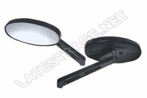 LATEST RAGE 857825BK: BLACK SAND RAIL MIRROR / OVAL - LEFT / RIGHT