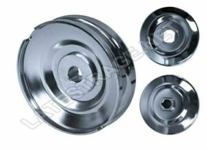 LATEST RAGE 903113C: BILLET CENTER PULLEY 12 VOLT / CHROME