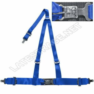 LATEST RAGE S323BL: 3 POINT SEAT RESTRAINT / QUICK LATCH / 3 X 2 / SEWN SHOULDER STRAP / BLUE