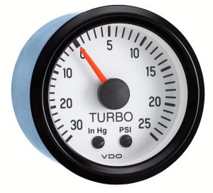 VDO 150-206 : VDO WHITE TURBO BOOST / 2-1/16in 