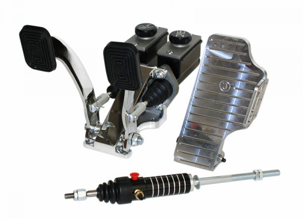 JAMAR P/N: JBP3000X : BILLET PEDAL ASSEMBLY FOR 2 WHEEL DISC BRAKE, WITH BILLET THROTTLE PEDAL